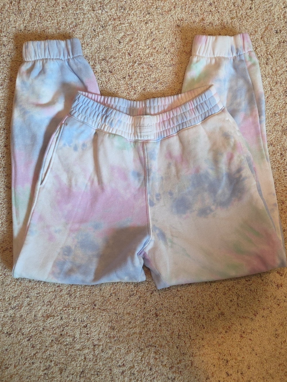 Hollister Pastel Tie-Dye Sweatpants - Light Multi